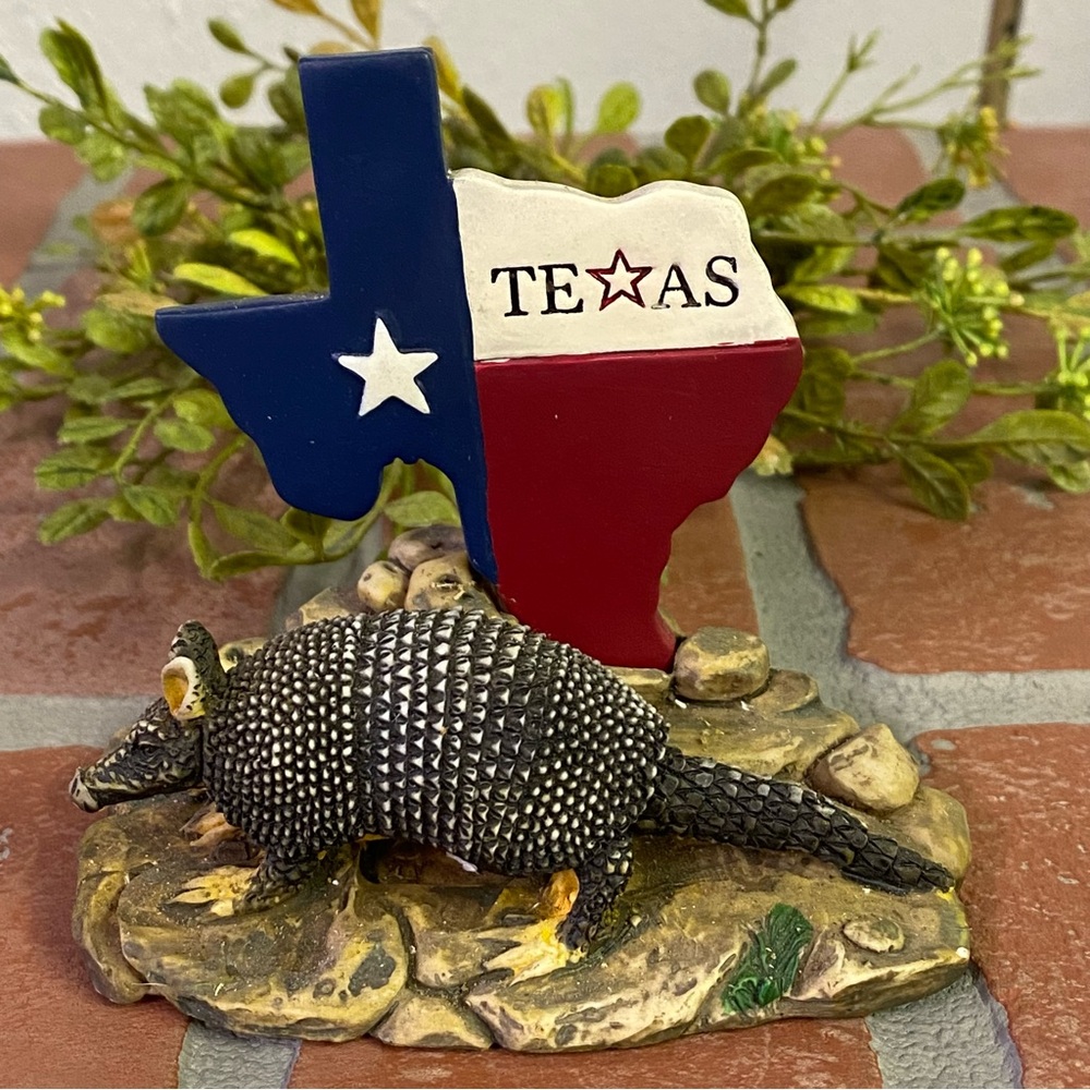 TEXAS State Small Souvenir Card Holder Figurine 3 1/4in Tall 3 1/4in Wide